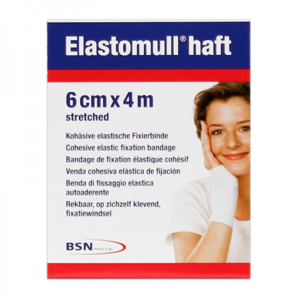 Elastomull Haft 6 cm x 4 m: gaze de bandage élastique cohésive